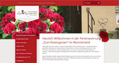 Desktop Screenshot of ferienwohnung-zum-rosengarten.de