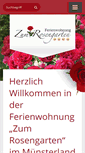 Mobile Screenshot of ferienwohnung-zum-rosengarten.de