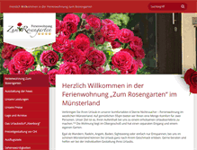 Tablet Screenshot of ferienwohnung-zum-rosengarten.de